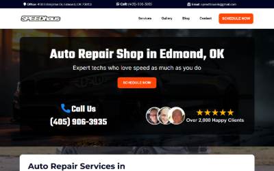 Top of the website for SPEEDhaus
