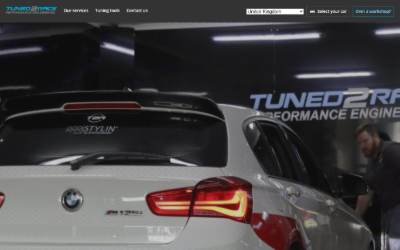 Top of the website for Tuned 2 Race Paarl