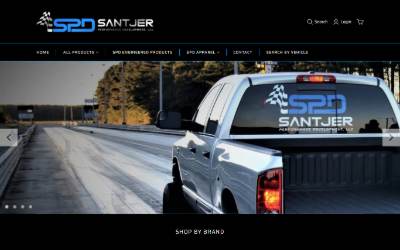 Top of the website for Santjer Performance Development, LLC