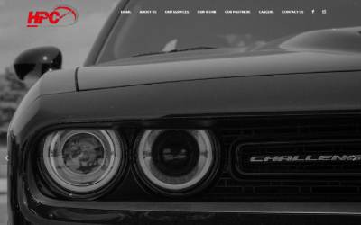 Top of the website for HPC Motorsports
