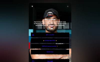 Top of the website for DM PERFORMANCE