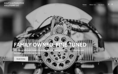 Top of the website for Kulps Automotive Solutions LLC
