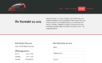 Top of the website for Chiptuning Paderborn