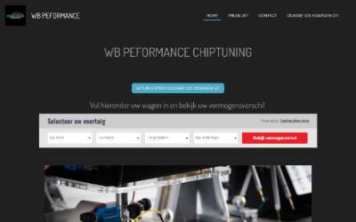 Website preview for WB PERFORMANCE