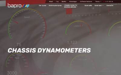 Website preview for Bapro dynamometer