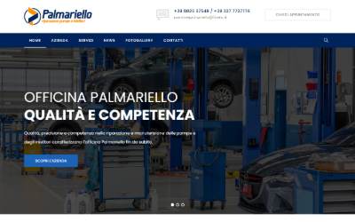 Website preview for Riparazione pompe e iniettori di Palmariello Fernando