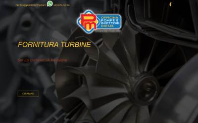 Website preview for Officina PM Diesel - Pompista Taranto e provincia - Iniettori Diesel