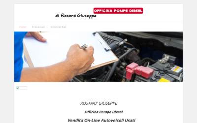 Top of the website for OFFICINA POMPE DIESEL ROSANO' GIUSEPPE