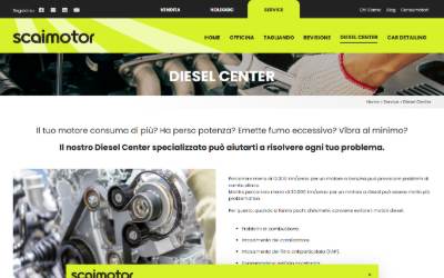Top of the website for Scai Diesel Center