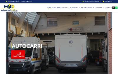 Top of the website for Bosch Car Service - Elettrodiesel Emilia Diesel Center