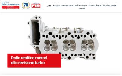 Top of the website for Friulanarettifiche