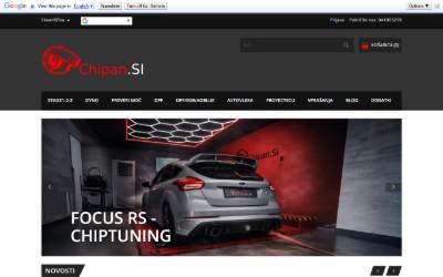 Top of the website for Chipan.si Custum dyno tuning