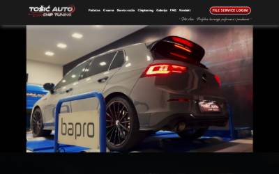 Top of the website for Tošic Auto Chip Tuning