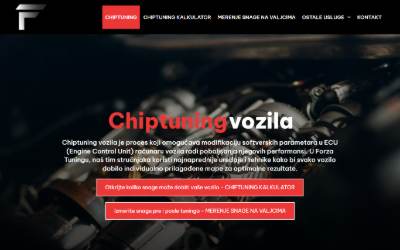 Top of the website for Forza chip tuning