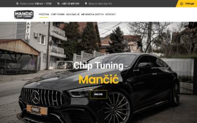 Top of the website for Chip Tuning Mancic