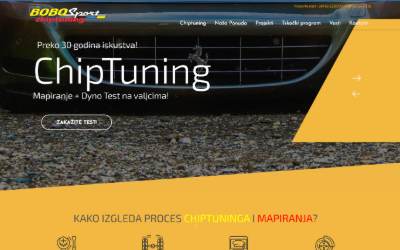 Top of the website for BoboSport Chiptuning