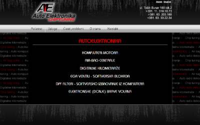 Top of the website for Autoelektronika chiptuning