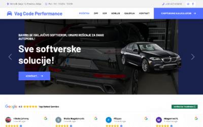 Top of the website for Vag Code Performance / Chiptuning & ECU Solutions