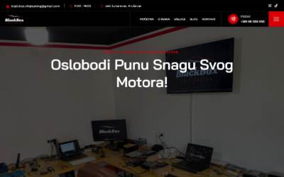 Top of the website for BlackBox Chiptuning