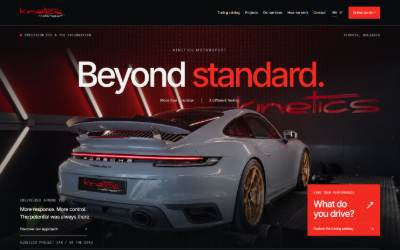 Top of the website for Kinetics Motorsport Chip Tuning