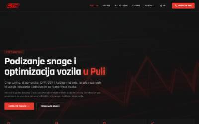 Top of the website for Chip Tuning Pula