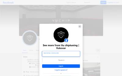 Top of the website for VU CHIPTUNING