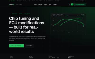 Top of the website for IGNITec Chiptuning
