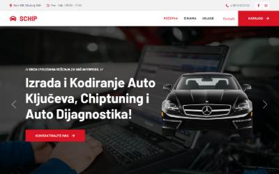 Top of the website for SCHIP - Auto Kljucevi i Chiptuning