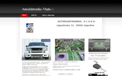 Top of the website for Autoelektronika Vladal DIJAGNOSTIKA CHIPTUNING KLJUCEVI