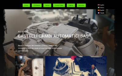 Top of the website for Castelli Cambi Automatici