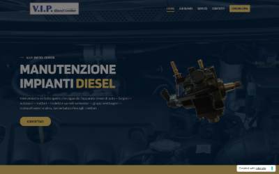 Top of the website for V.I.P. Diesel Center