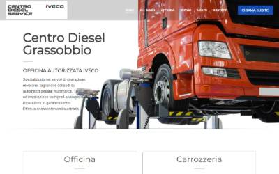 Top of the website for Centro Diesel Service srl