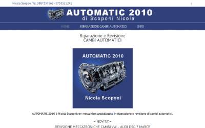 Website preview for Automatic 2010 - Nicola Scoponi - riparazione cambio automatico
