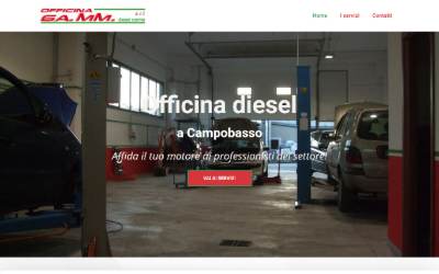 Top of the website for Officina Ga.Mm. Diesel Center