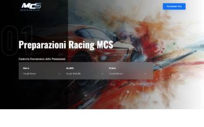 Website preview for Officina Preparazioni MCS Performance | Preparazioni Auto | Modifica Centraline | Elaborazioni racing