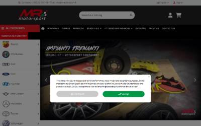Top of the website for MRmotorsport