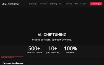 Top of the website for AL.CHIPTUNING