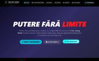 Top of the website for ADR Chip Tuning
