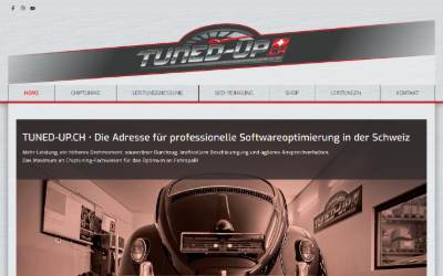 Top of the website for Tuned-up.ch