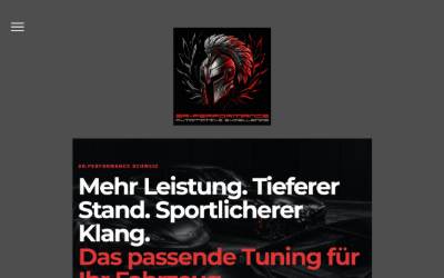 Top of the website for SR-Performance
