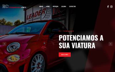 Top of the website for RCpowered.ch