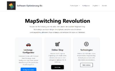 Top of the website for Software Optimierung Ilic