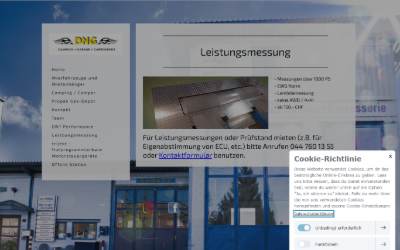 Top of the website for Leistungsmessung Zürich