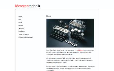 Top of the website for Motorentechnik