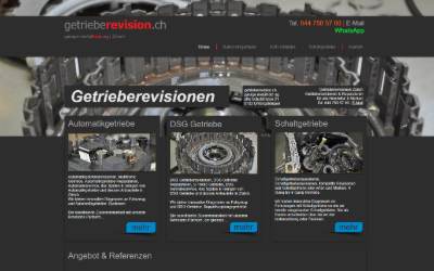 Top of the website for Getrieberevision