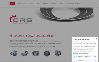 Website preview for CRS Getriebetechnik