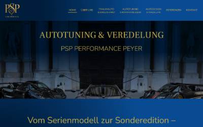 Website preview for PSP PERFORMANCE Peyer