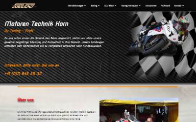 Top of the website for Motoren Tuning Horn