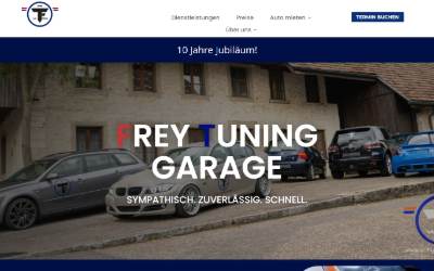 Website preview for Frey Tuning Garage
