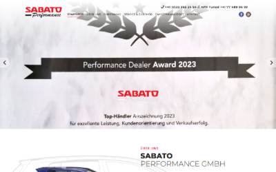 Website preview for Sabato Performance GmbH